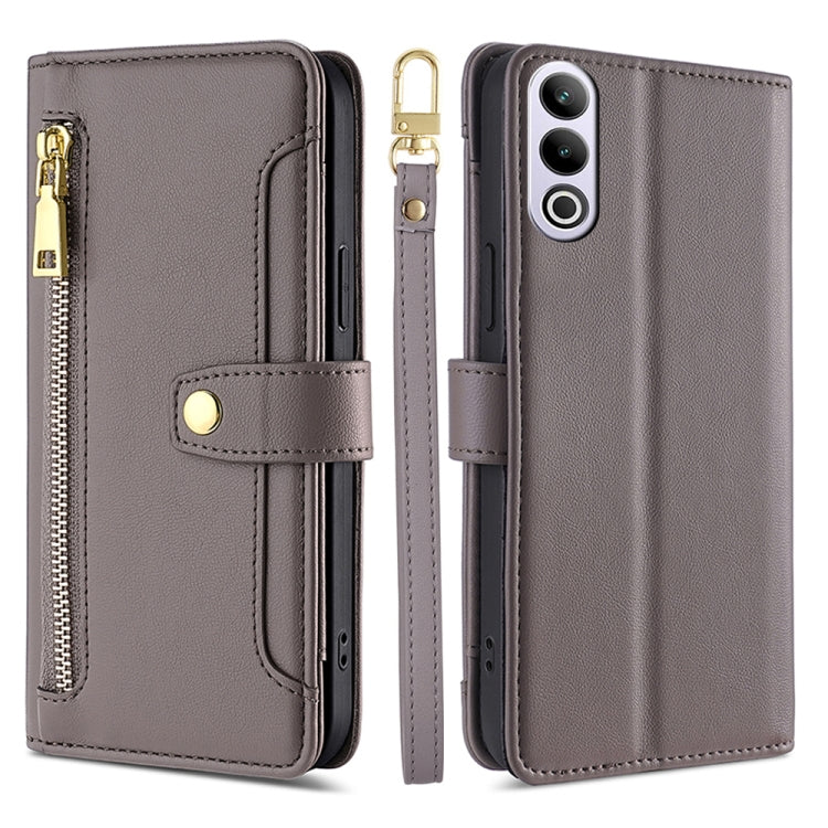 Sheep Texture Cross-body Zipper Wallet Leather Phone Case, For OnePlus Ace 3V 5G, For OnePlus Nord CE4, For OnePlus Ace 2 Pro, For OnePlus Nord CE3 5G, For OnePlus Nord CE 3 Lite 5G