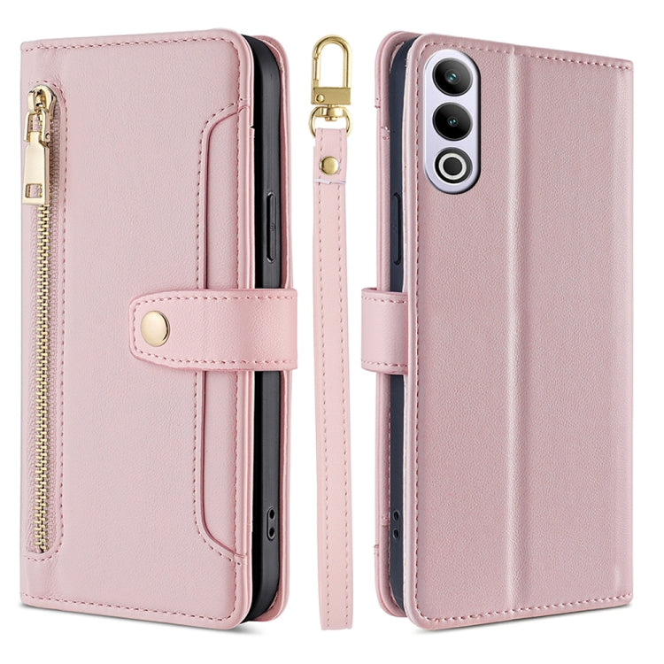 Sheep Texture Cross-body Zipper Wallet Leather Phone Case, For OnePlus Ace 3V 5G, For OnePlus Nord CE4, For OnePlus Ace 2 Pro, For OnePlus Nord CE3 5G, For OnePlus Nord CE 3 Lite 5G