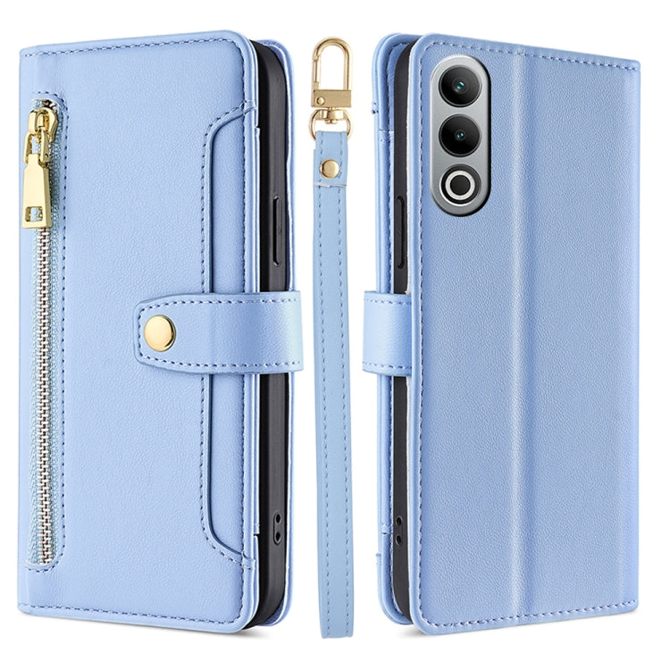 Sheep Texture Cross-body Zipper Wallet Leather Phone Case, For OnePlus Ace 3V 5G, For OnePlus Nord CE4, For OnePlus Ace 2 Pro, For OnePlus Nord CE3 5G, For OnePlus Nord CE 3 Lite 5G