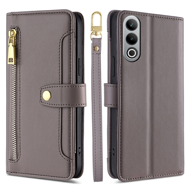Sheep Texture Cross-body Zipper Wallet Leather Phone Case, For OnePlus Nord CE 4 Lite 5G, For OnePlus Ace 3V 5G, For OnePlus Nord CE4, For OnePlus Ace 2 Pro, For OnePlus Nord CE3 5G, For OnePlus Nord CE 3 Lite 5G