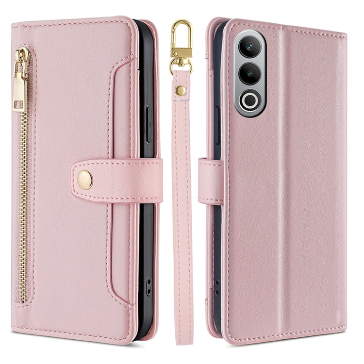 Sheep Texture Cross-body Zipper Wallet Leather Phone Case, For OnePlus Nord CE 4 Lite 5G, For OnePlus Ace 3V 5G, For OnePlus Nord CE4, For OnePlus Ace 2 Pro, For OnePlus Nord CE3 5G, For OnePlus Nord CE 3 Lite 5G