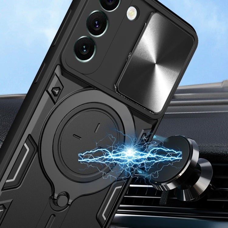 CD Texture Sliding Camshield Magnetic Holder Phone Case, For Samsung Galaxy S22 5G, For Samsung Galaxy A13 5G, For Samsung Galaxy A03s, For Samsung Galaxy A53, For Samsung Galaxy S21 5G, For Samsung Galaxy S21+ 5G, For Samsung Galaxy S21 Ultra 5G