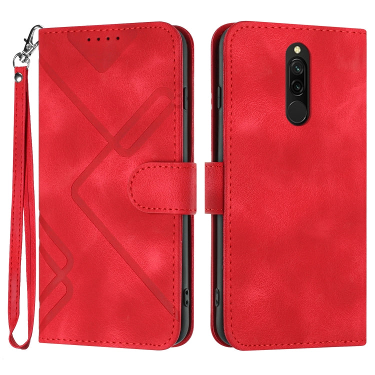 Line Pattern Skin Feel Leather Phone Case, For Xiaomi Mi 10T 5G/10T Pro 5G, For Xiaomi Redmi Note 9 Global/10X 4G, For Xiaomi Redmi Note 9 Pro, For Xiaomi Redmi Note 8T, For Xiaomi Redmi 8, For Xiaomi Redmi Note 8, For Xiaomi Redmi Note 8 Pro          ...
