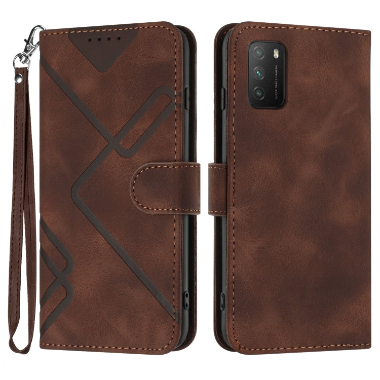 Line Pattern Skin Feel Leather Phone Case, For Xiaomi Redmi Note 10S 4G Global, For Xiaomi Redmi Note 10 Pro Max, For Xiaomi Redmi Note 10 Pro 4G Global, For Xiaomi Redmi Note 10 4G Global, For Xiaomi Poco M3/Redmi 9T, For Xiaomi Mi 11                 ...