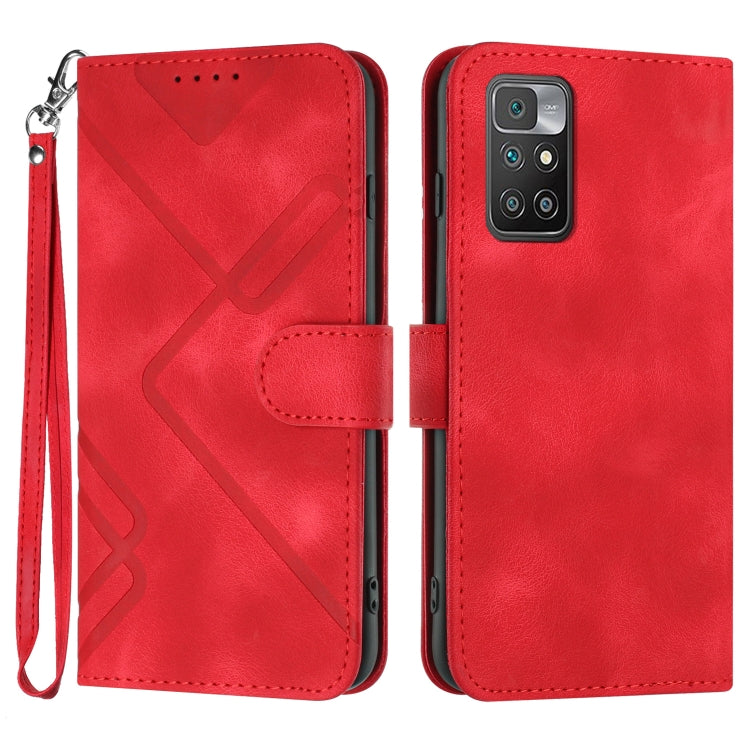 Line Pattern Skin Feel Leather Phone Case, For Xiaomi Redmi 10/10 2022/10 Prime, For Xiaomi Poco F3/11i/Redmi K40, For Xiaomi Redmi Note 11 4G Global, For Xiaomi 11T/11T Pro, For Xiaomi Redmi 9A/9AT/9i, For Xiaomi Redmi 9/9 Prime/Poco M2               ...