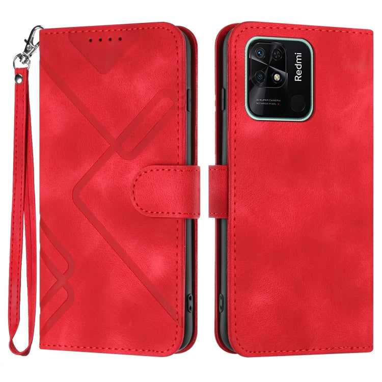 Line Pattern Skin Feel Leather Phone Case, For Xiaomi Poco M5, For Xiaomi Poco M5s 4G Global, For Xiaomi Redmi Note 11 Pro 4G/5G Global, For Xiaomi Redmi Note 11SE 4G India, For Xiaomi Redmi 10 Power, For Xiaomi Redmi 10A 4G                            ...