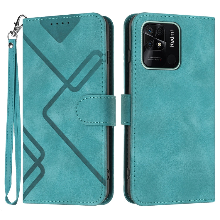 Line Pattern Skin Feel Leather Phone Case, For Xiaomi Poco M5, For Xiaomi Poco M5s 4G Global, For Xiaomi Redmi Note 11 Pro 4G/5G Global, For Xiaomi Redmi Note 11SE 4G India, For Xiaomi Redmi 10 Power, For Xiaomi Redmi 10A 4G                            ...