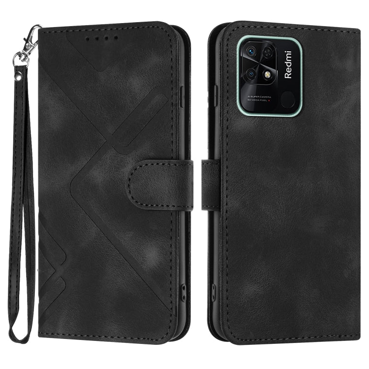 Line Pattern Skin Feel Leather Phone Case, For Xiaomi Poco M5, For Xiaomi Poco M5s 4G Global, For Xiaomi Redmi Note 11 Pro 4G/5G Global, For Xiaomi Redmi Note 11SE 4G India, For Xiaomi Redmi 10 Power, For Xiaomi Redmi 10A 4G                            ...