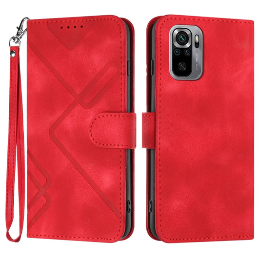Line Pattern Skin Feel Leather Phone Case, For Xiaomi Redmi Note 10S 4G Global, For Xiaomi Redmi 9C/9C NFC/Poco C3, For Xiaomi Mi 10T 5G/10T Pro 5G, For Xiaomi Redmi Note 9 Global/10X 4G, For Xiaomi Redmi Note 9 Pro, For Xiaomi Redmi Note 8T