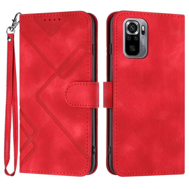 Line Pattern Skin Feel Leather Phone Case, For Xiaomi Redmi Note 10S 4G Global, For Xiaomi Redmi Note 10 Pro Max, For Xiaomi Redmi Note 10 Pro 4G Global, For Xiaomi Redmi Note 10 4G Global, For Xiaomi Poco M3/Redmi 9T, For Xiaomi Mi 11                 ...
