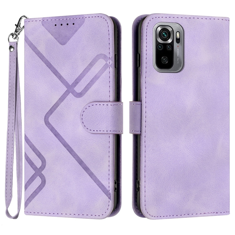 Line Pattern Skin Feel Leather Phone Case, For Xiaomi Redmi Note 10S 4G Global, For Xiaomi Redmi Note 10 Pro Max, For Xiaomi Redmi Note 10 Pro 4G Global, For Xiaomi Redmi Note 10 4G Global, For Xiaomi Poco M3/Redmi 9T, For Xiaomi Mi 11                 ...