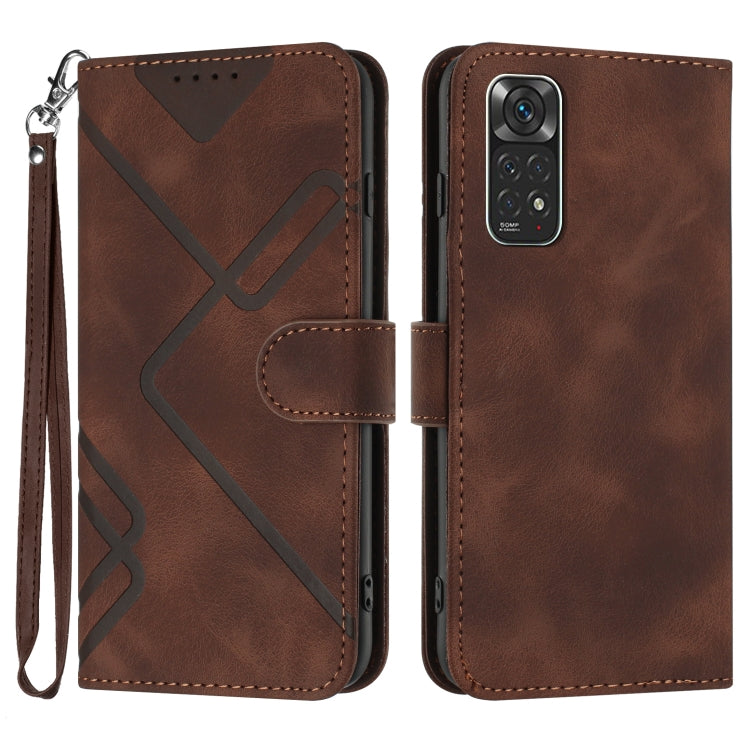 Line Pattern Skin Feel Leather Phone Case, For Xiaomi Redmi 10/10 2022/10 Prime, For Xiaomi Poco F3/11i/Redmi K40, For Xiaomi Redmi Note 11 4G Global, For Xiaomi 11T/11T Pro, For Xiaomi Redmi 9A/9AT/9i, For Xiaomi Redmi 9/9 Prime/Poco M2               ...