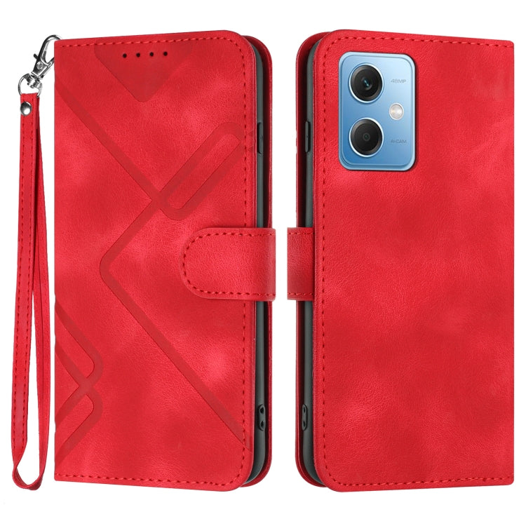 Line Pattern Skin Feel Leather Phone Case, For Xiaomi Redmi Note 12 4G Global, For Xiaomi Redmi Note 12 Pro+ 4G/5G Global, For Xiaomi Redmi Note 12 5G Global, For Xiaomi 13 Pro, For Xiaomi 13, For Xiaomi Redmi A1+, For Xiaomi Civi 2                    ...