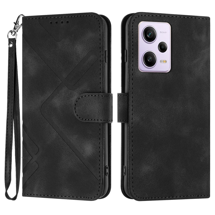 Line Pattern Skin Feel Leather Phone Case, For Xiaomi Redmi Note 13 Pro 4G, For Xiaomi Redmi Note 13 4G, For Xiaomi Redmi 13C, For Xiaomi Redmi K70E, For Xiaomi 14 Pro, For Xiaomi 14, For Xiaomi Redmi K70, For Xiaomi Redmi Note 12 Pro 4G/5G Global