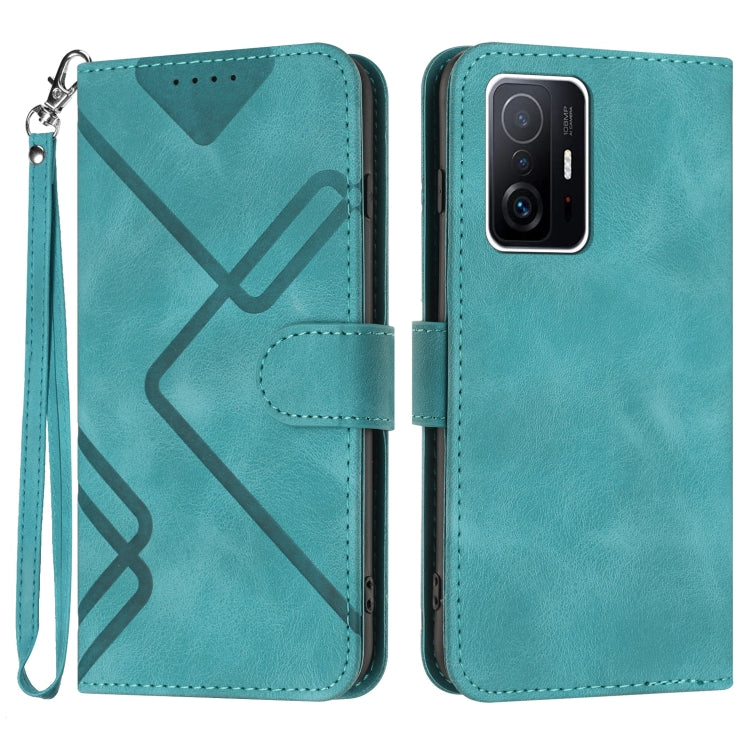 Line Pattern Skin Feel Leather Phone Case, For Xiaomi Redmi 10/10 2022/10 Prime, For Xiaomi Poco F3/11i/Redmi K40, For Xiaomi Redmi Note 11 4G Global, For Xiaomi 11T/11T Pro, For Xiaomi Redmi 9A/9AT/9i, For Xiaomi Redmi 9/9 Prime/Poco M2               ...