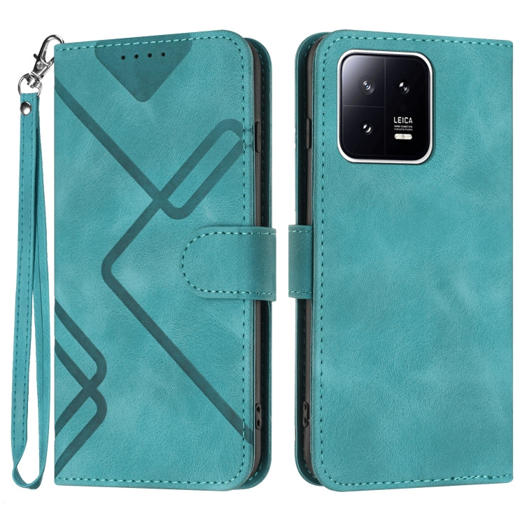 Line Pattern Skin Feel Leather Phone Case, For Xiaomi Redmi Note 12 4G Global, For Xiaomi Redmi Note 12 Pro+ 4G/5G Global, For Xiaomi Redmi Note 12 5G Global, For Xiaomi 13 Pro, For Xiaomi 13, For Xiaomi Redmi A1+, For Xiaomi Civi 2                    ...