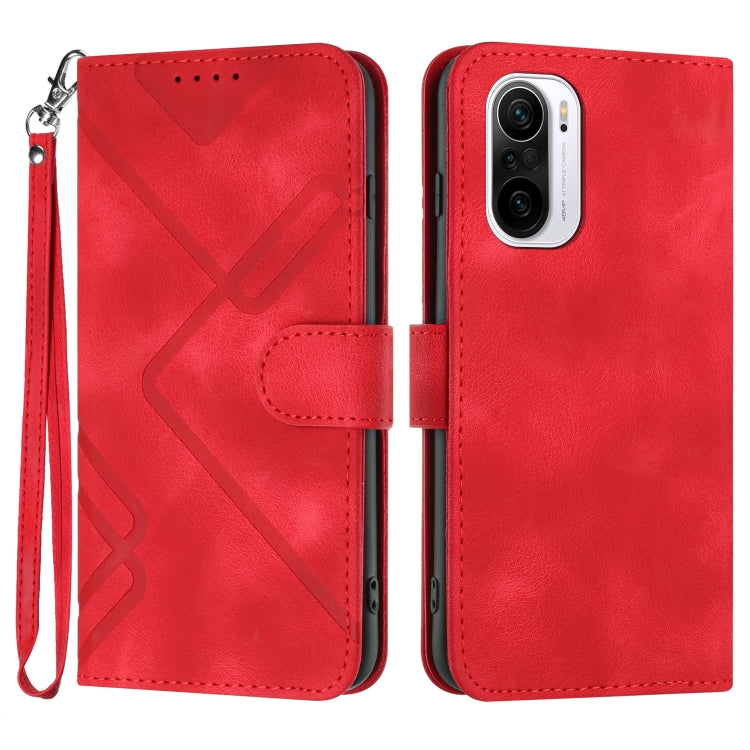 Line Pattern Skin Feel Leather Phone Case, For Xiaomi Redmi 10/10 2022/10 Prime, For Xiaomi Poco F3/11i/Redmi K40, For Xiaomi Redmi Note 11 4G Global, For Xiaomi 11T/11T Pro, For Xiaomi Redmi 9A/9AT/9i, For Xiaomi Redmi 9/9 Prime/Poco M2               ...