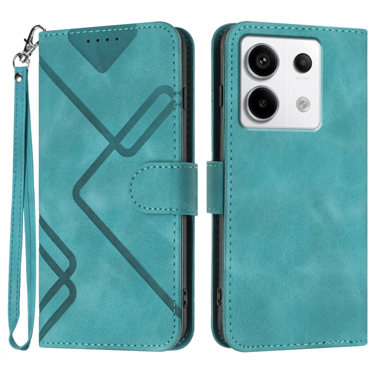 Line Pattern Skin Feel Leather Phone Case, For Xiaomi Redmi Note 13 Pro 4G, For Xiaomi Redmi Note 13 4G, For Xiaomi Redmi 13C, For Xiaomi Redmi K70E, For Xiaomi 14 Pro, For Xiaomi 14, For Xiaomi Redmi K70, For Xiaomi Redmi Note 12 Pro 4G/5G Global