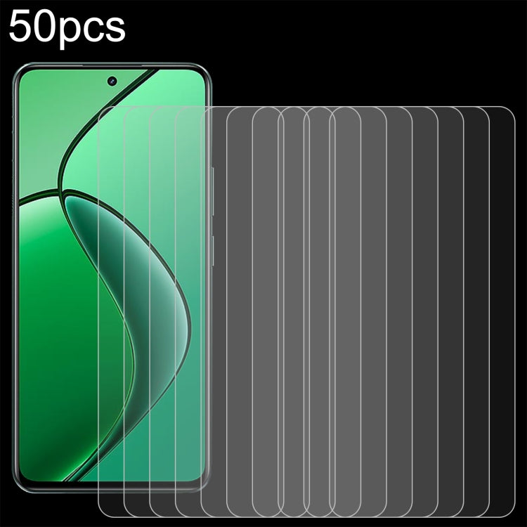 50pcs 0.26mm 9H 2.5D Tempered Glass Film, For Realme 16T 5G, For Realme GT 7 Global, For Realme 13 4G / 13+ / C63 5G / 14x / 14, For Realme P3 Ultra 5G, For Realme Neo7, For Realme P1 Speed, For Realme C61 / C61 India / Note 60, For Realme 12+ / 12 4G ...