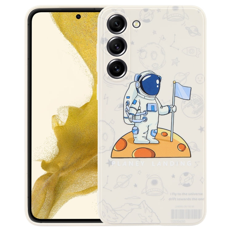Astronaut Pattern Silicone Straight Edge Phone Case, For Samsung Galaxy S21 Ultra 5G, For Samsung Galaxy A24, For Samsung Galaxy A14, For Samsung Galaxy S20, For Samsung Galaxy A34 5G, For Samsung Galaxy S20+
