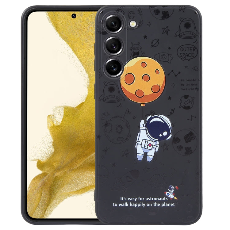 Astronaut Pattern Silicone Straight Edge Phone Case, For Samsung Galaxy S21 Ultra 5G, For Samsung Galaxy A24, For Samsung Galaxy A14, For Samsung Galaxy S20, For Samsung Galaxy A34 5G, For Samsung Galaxy S20+