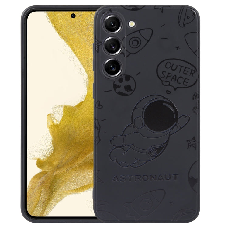 Astronaut Pattern Silicone Straight Edge Phone Case, For Samsung Galaxy A54 5G, For Samsung Galaxy S20 Ultra 5G, For Samsung Galaxy S20 FE, For Samsung Galaxy S10, For Samsung Galaxy S10+, For Samsung Galaxy A91