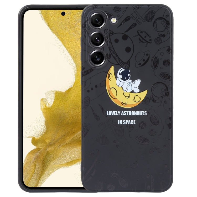 Astronaut Pattern Silicone Straight Edge Phone Case, For Samsung Galaxy A51, For Samsung Galaxy A50, For Samsung Galaxy A32 5G, For Samsung Galaxy A32 4G, For Samsung Galaxy A23 4G, For Samsung Galaxy A22 5G