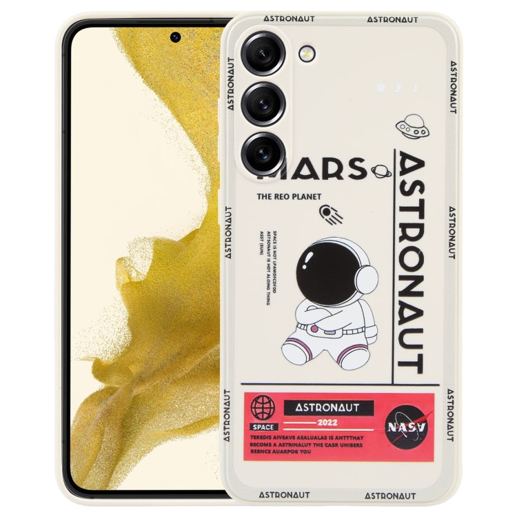 Astronaut Pattern Silicone Straight Edge Phone Case, For Samsung Galaxy A22 4G, For Samsung Galaxy A20 / A30, For Samsung Galaxy A13 5G / 4G, For Samsung Galaxy A12, For Samsung Galaxy A03s EU, For Samsung Galaxy A03 164mm