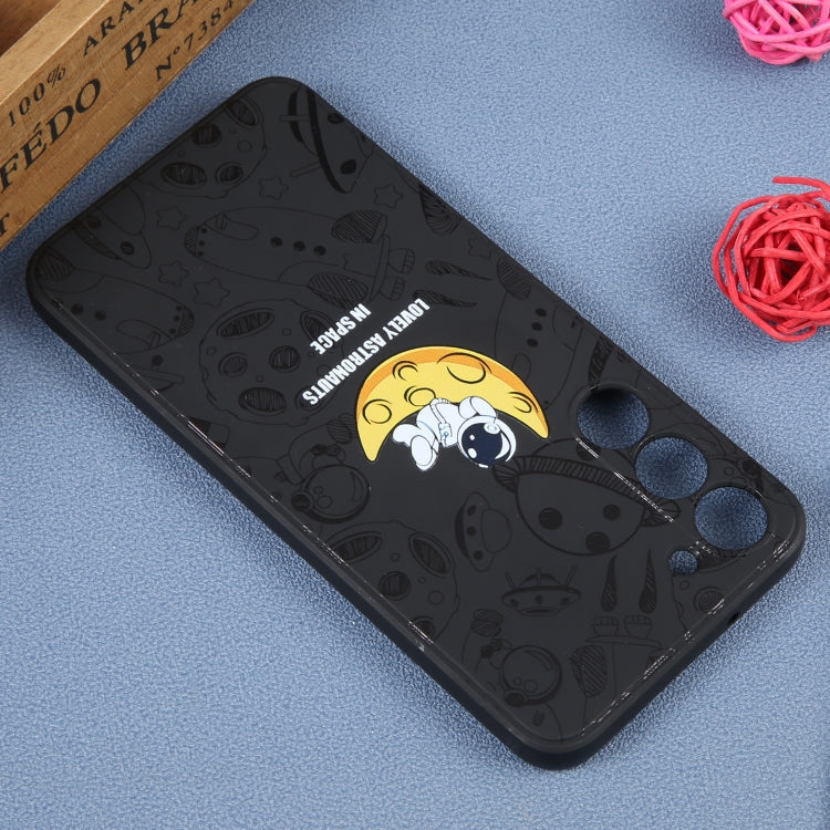 Astronaut Pattern Silicone Straight Edge Phone Case, For Samsung Galaxy A02s 164.2mm, For Samsung Galaxy A02, For Samsung Galaxy A21s