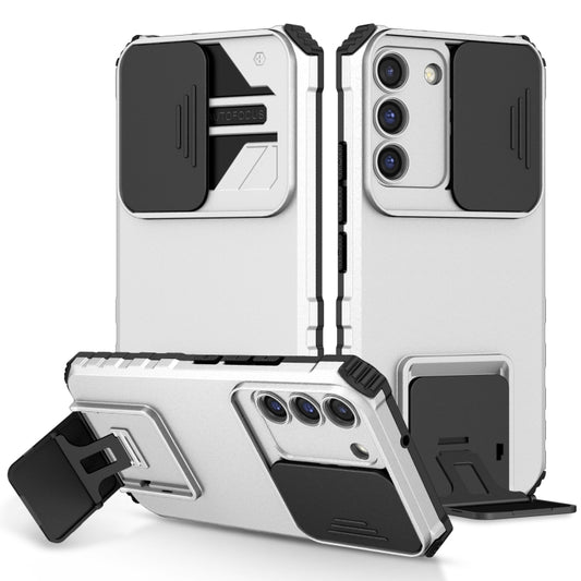 Stereoscopic Holder Sliding Camshield Phone Case, For Samsung Galaxy S22 5G, For Samsung Galaxy A52 5G, For Samsung Galaxy A05, For Samsung Galaxy A05s, For Samsung Galaxy A15 5G, For Samsung Galaxy S24 5G