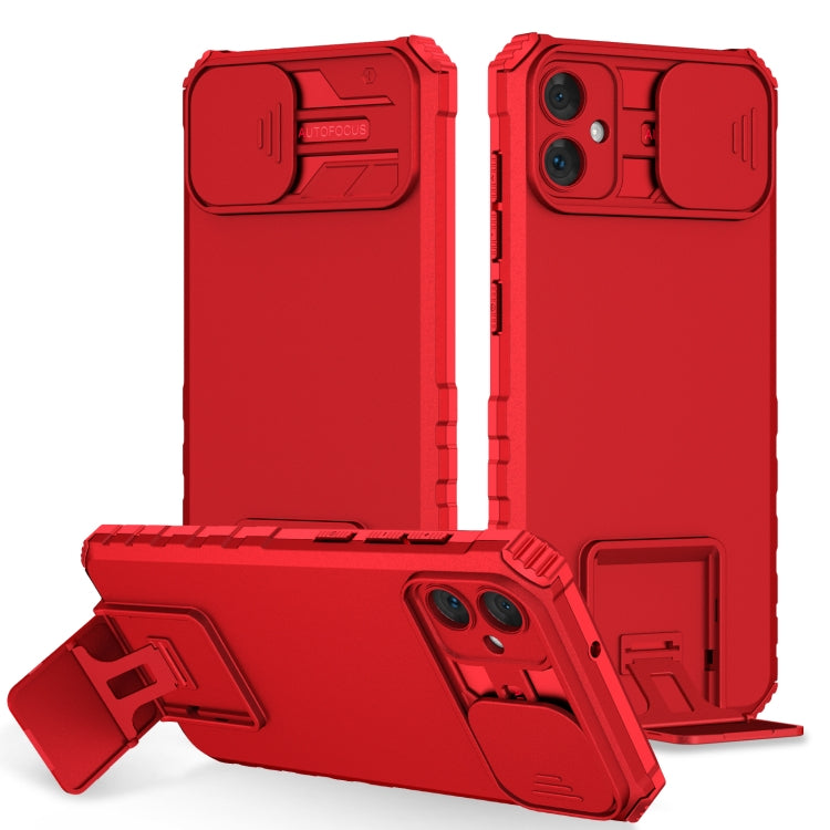 Stereoscopic Holder Sliding Camshield Phone Case, For Samsung Galaxy S22 5G, For Samsung Galaxy A52 5G, For Samsung Galaxy A05, For Samsung Galaxy A05s, For Samsung Galaxy A15 5G, For Samsung Galaxy S24 5G