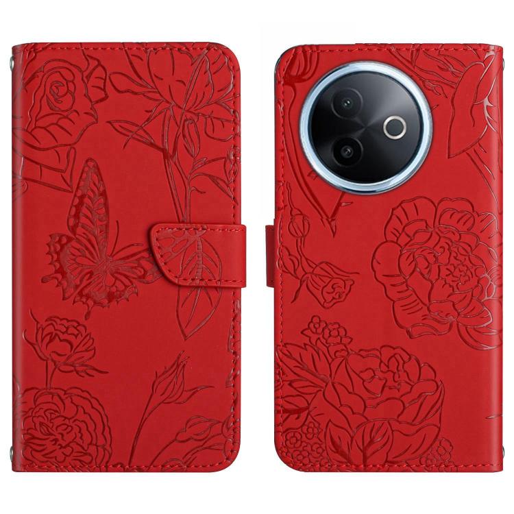 HT03 Skin Feel Butterfly Embossed Flip Leather Phone Case, For vivo V70 FE 5G, For vivo V70 5G Global / V70 Elite 5G, For vivo V60 Lite 5G, For vivo V60 5G, For vivo Y39 5G Global, For vivo V50 Lite 5G, For vivo Y04 4G / Y29s 5G, For vivo Y29 4G Global...
