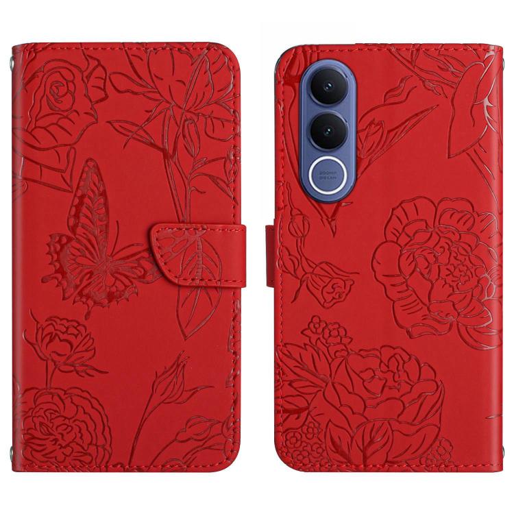 HT03 Skin Feel Butterfly Embossed Flip Leather Phone Case, For vivo V70 FE 5G, For vivo V70 5G Global / V70 Elite 5G, For vivo V60 Lite 5G, For vivo V60 5G, For vivo Y39 5G Global, For vivo V50 Lite 5G, For vivo Y04 4G / Y29s 5G, For vivo Y29 4G Global...