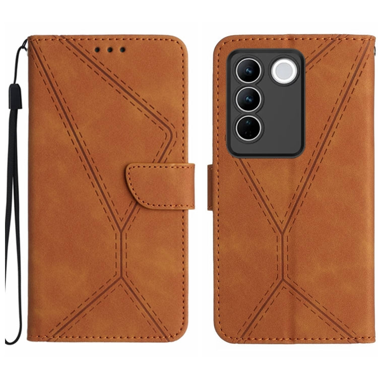 Stitching Embossed Leather Phone Case, For vivo V27E 4G Global, For vivo Y02A 4G / Y02 4G / Y11 2023, For vivo Y55S 5G 2023 / Y55 5G / T1 5G, For vivo Y75 5G Global, For vivo Y56 5G Global, For vivo Y02S Global / Y16 4G Global, For vivo Y77E 5G        ...