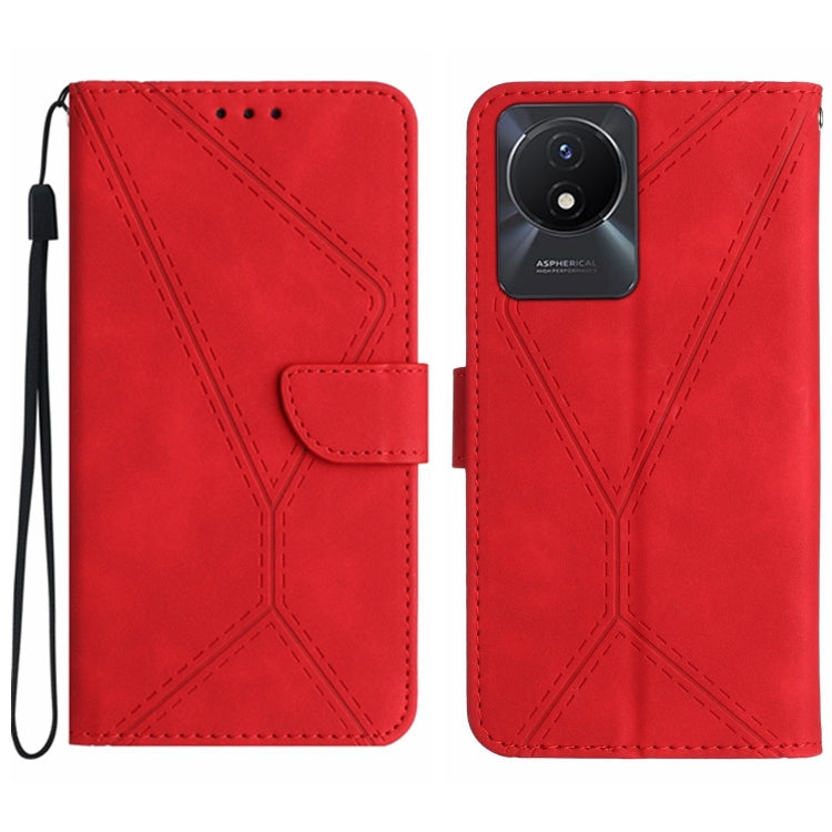 Stitching Embossed Leather Phone Case, For vivo V27E 4G Global, For vivo Y02A 4G / Y02 4G / Y11 2023, For vivo Y55S 5G 2023 / Y55 5G / T1 5G, For vivo Y75 5G Global, For vivo Y56 5G Global, For vivo Y02S Global / Y16 4G Global, For vivo Y77E 5G        ...