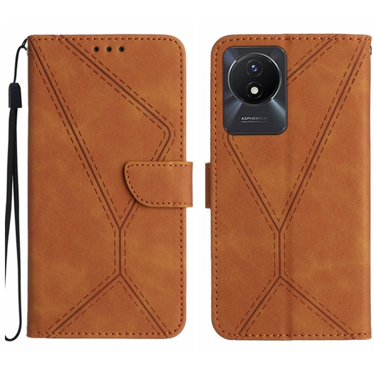 Stitching Embossed Leather Phone Case, For vivo V27E 4G Global, For vivo Y02A 4G / Y02 4G / Y11 2023, For vivo Y55S 5G 2023 / Y55 5G / T1 5G, For vivo Y75 5G Global, For vivo Y56 5G Global, For vivo Y02S Global / Y16 4G Global, For vivo Y77E 5G        ...
