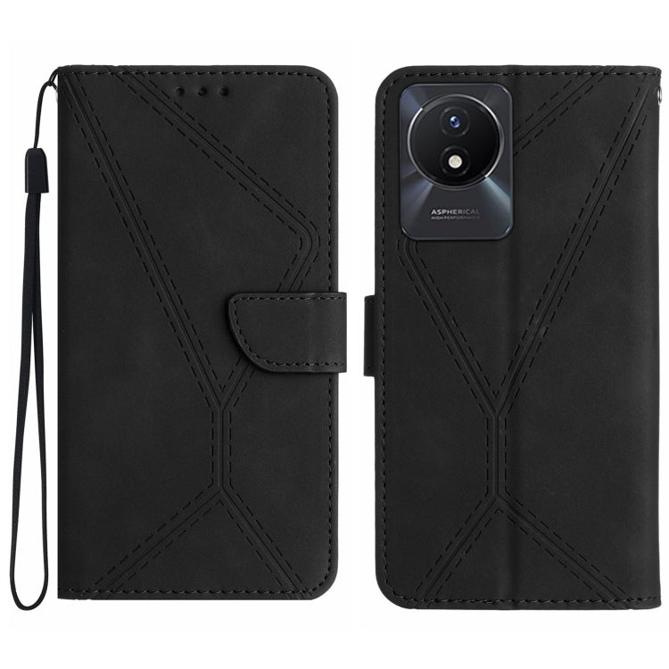 Stitching Embossed Leather Phone Case, For vivo V27E 4G Global, For vivo Y02A 4G / Y02 4G / Y11 2023, For vivo Y55S 5G 2023 / Y55 5G / T1 5G, For vivo Y75 5G Global, For vivo Y56 5G Global, For vivo Y02S Global / Y16 4G Global, For vivo Y77E 5G        ...