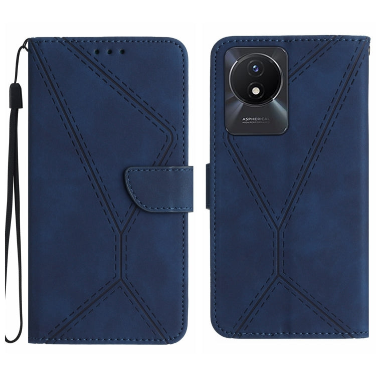 Stitching Embossed Leather Phone Case, For vivo V27E 4G Global, For vivo Y02A 4G / Y02 4G / Y11 2023, For vivo Y55S 5G 2023 / Y55 5G / T1 5G, For vivo Y75 5G Global, For vivo Y56 5G Global, For vivo Y02S Global / Y16 4G Global, For vivo Y77E 5G        ...