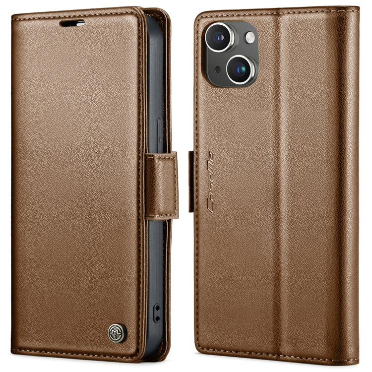 CaseMe 023 Butterfly Buckle Litchi Texture RFID Anti-theft Leather Phone Case, For iPhone 15 Pro Max, For iPhone 14, For iPhone 15 Pro, For iPhone 14 Plus, For iPhone 15 Plus, For iPhone 14 Pro, For iPhone 15, For iPhone 14 Pro Max