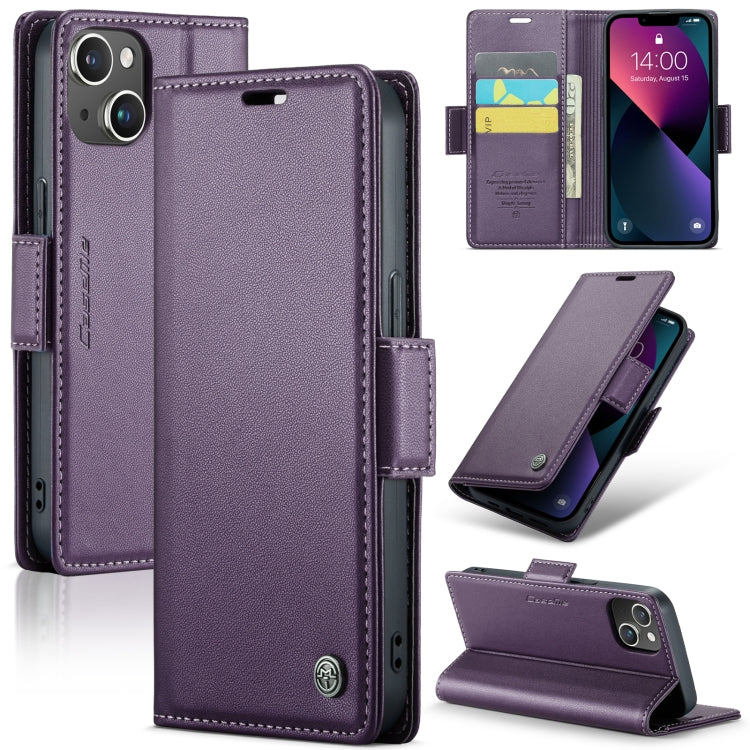 CaseMe 023 Butterfly Buckle Litchi Texture RFID Anti-theft Leather Phone Case, For iPhone 15 Pro Max, For iPhone 14, For iPhone 15 Pro, For iPhone 14 Plus, For iPhone 15 Plus, For iPhone 14 Pro, For iPhone 15, For iPhone 14 Pro Max