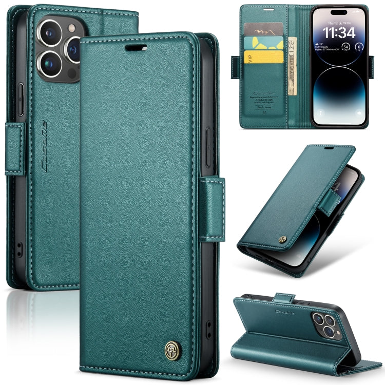 CaseMe 023 Butterfly Buckle Litchi Texture RFID Anti-theft Leather Phone Case, For iPhone 15 Pro Max, For iPhone 14, For iPhone 15 Pro, For iPhone 14 Plus, For iPhone 15 Plus, For iPhone 14 Pro, For iPhone 15, For iPhone 14 Pro Max