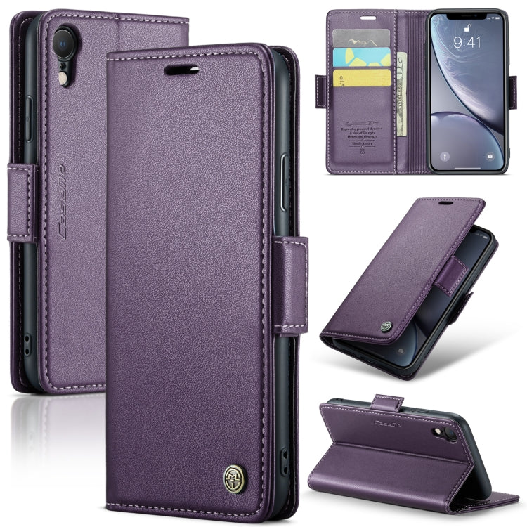 CaseMe 023 Butterfly Buckle Litchi Texture RFID Anti-theft Leather Phone Case, For iPhone 11 Pro, For iPhone 11 Pro Max, For iPhone XS Max, For iPhone XS, For iPhone XR, For iPhone SE 2022/SE 2020/6/7/8, For iPhone 6 Plus/7 Plus/8 Plus