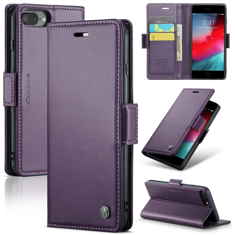 CaseMe 023 Butterfly Buckle Litchi Texture RFID Anti-theft Leather Phone Case, For iPhone 11 Pro, For iPhone 11 Pro Max, For iPhone XS Max, For iPhone XS, For iPhone XR, For iPhone SE 2022/SE 2020/6/7/8, For iPhone 6 Plus/7 Plus/8 Plus