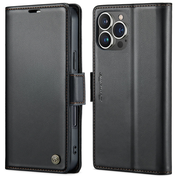 CaseMe 023 Butterfly Buckle Litchi Texture RFID Anti-theft Leather Phone Case, For iPhone 15 Pro Max, For iPhone 14, For iPhone 15 Pro, For iPhone 14 Plus, For iPhone 15 Plus, For iPhone 14 Pro, For iPhone 15, For iPhone 14 Pro Max