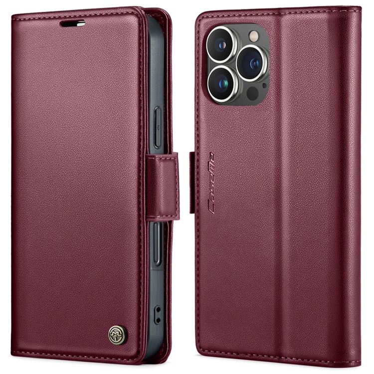 CaseMe 023 Butterfly Buckle Litchi Texture RFID Anti-theft Leather Phone Case, For iPhone 15 Pro Max, For iPhone 14, For iPhone 15 Pro, For iPhone 14 Plus, For iPhone 15 Plus, For iPhone 14 Pro, For iPhone 15, For iPhone 14 Pro Max