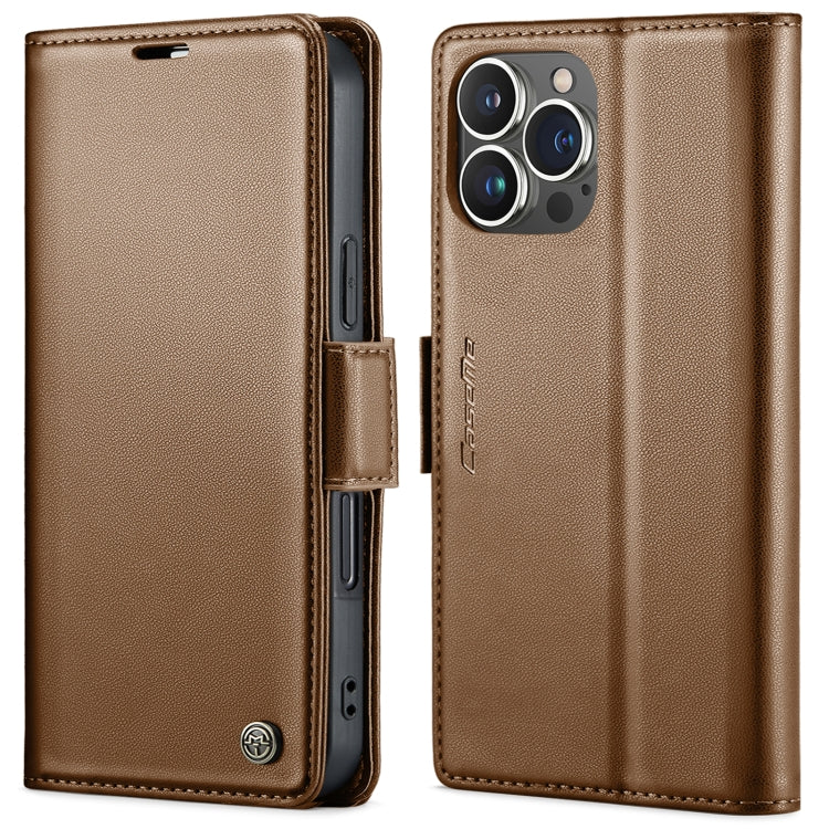 CaseMe 023 Butterfly Buckle Litchi Texture RFID Anti-theft Leather Phone Case, For iPhone 15 Pro Max, For iPhone 14, For iPhone 15 Pro, For iPhone 14 Plus, For iPhone 15 Plus, For iPhone 14 Pro, For iPhone 15, For iPhone 14 Pro Max