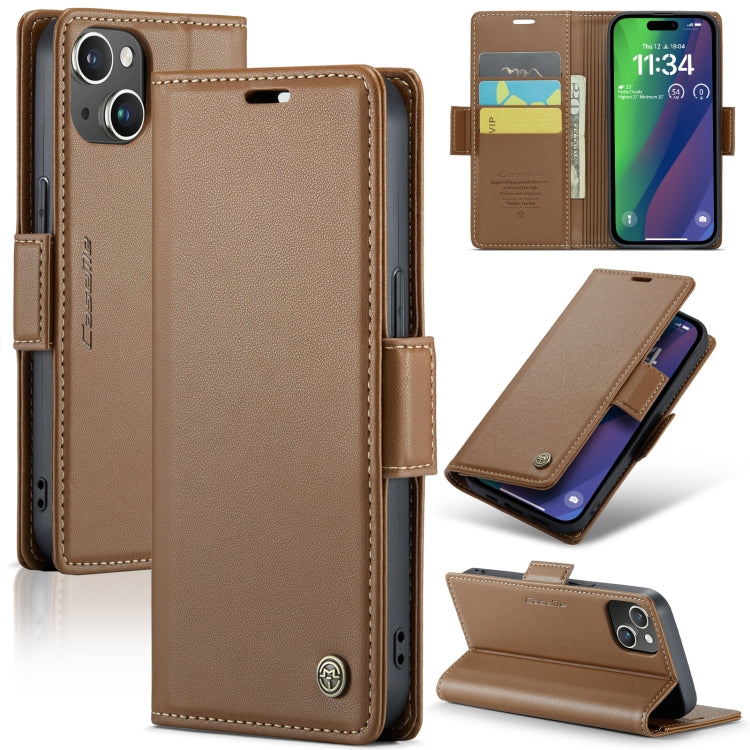 CaseMe 023 Butterfly Buckle Litchi Texture RFID Anti-theft Leather Phone Case, For iPhone 15 Pro Max, For iPhone 14, For iPhone 15 Pro, For iPhone 14 Plus, For iPhone 15 Plus, For iPhone 14 Pro, For iPhone 15, For iPhone 14 Pro Max