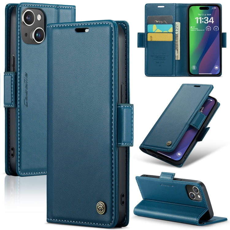 CaseMe 023 Butterfly Buckle Litchi Texture RFID Anti-theft Leather Phone Case, For iPhone 15 Pro Max, For iPhone 14, For iPhone 15 Pro, For iPhone 14 Plus, For iPhone 15 Plus, For iPhone 14 Pro, For iPhone 15, For iPhone 14 Pro Max