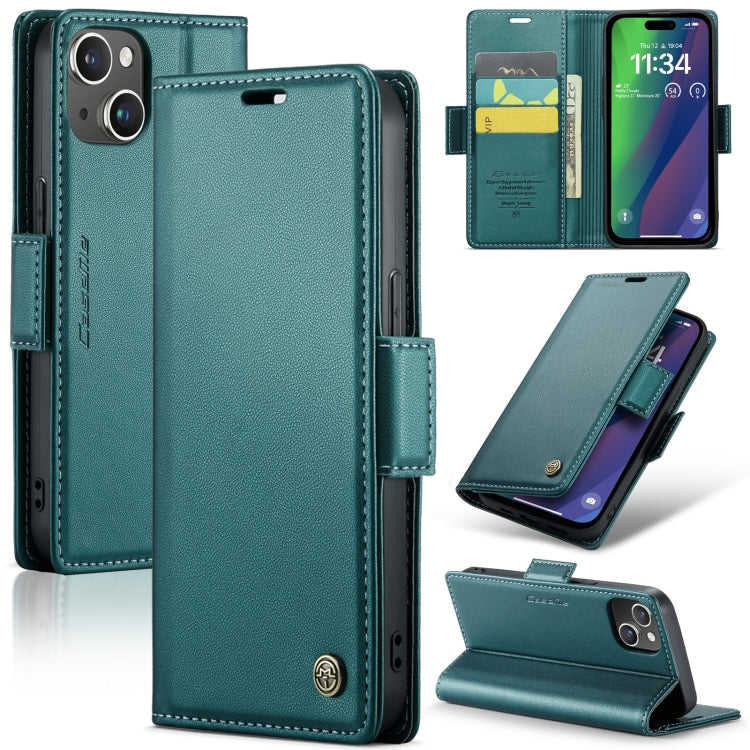 CaseMe 023 Butterfly Buckle Litchi Texture RFID Anti-theft Leather Phone Case, For iPhone 15 Pro Max, For iPhone 14, For iPhone 15 Pro, For iPhone 14 Plus, For iPhone 15 Plus, For iPhone 14 Pro, For iPhone 15, For iPhone 14 Pro Max
