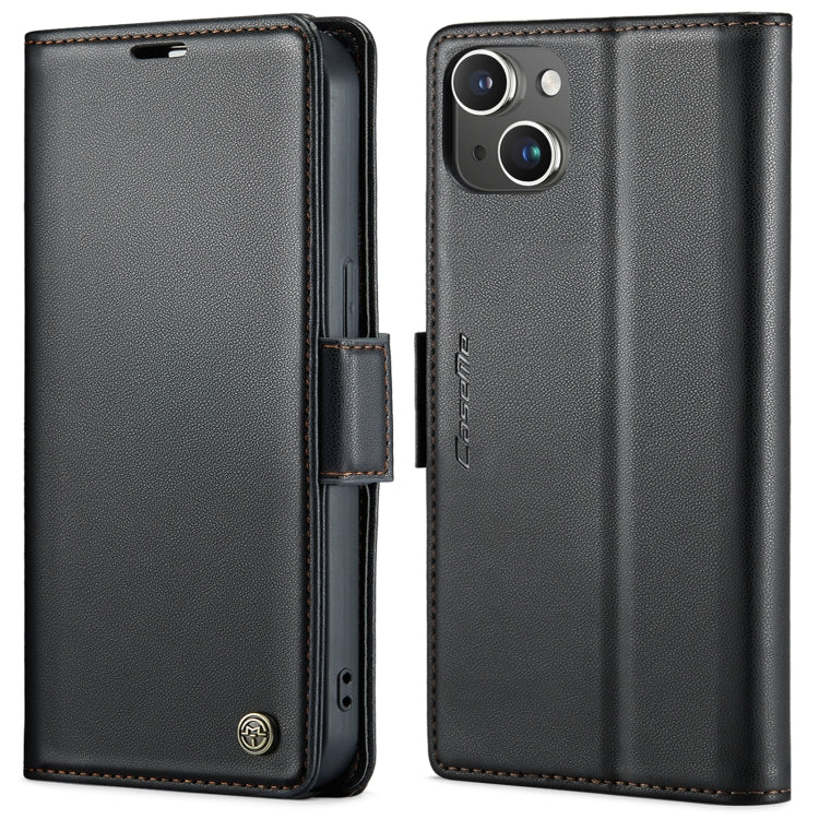 CaseMe 023 Butterfly Buckle Litchi Texture RFID Anti-theft Leather Phone Case, For iPhone 15 Pro Max, For iPhone 14, For iPhone 15 Pro, For iPhone 14 Plus, For iPhone 15 Plus, For iPhone 14 Pro, For iPhone 15, For iPhone 14 Pro Max